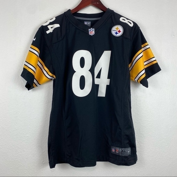 NIKE ON FIELD NFL PITTSBURGH STEELERS #84 ANTONIO BROWN Size XL Woman’s - Picture 1 of 13